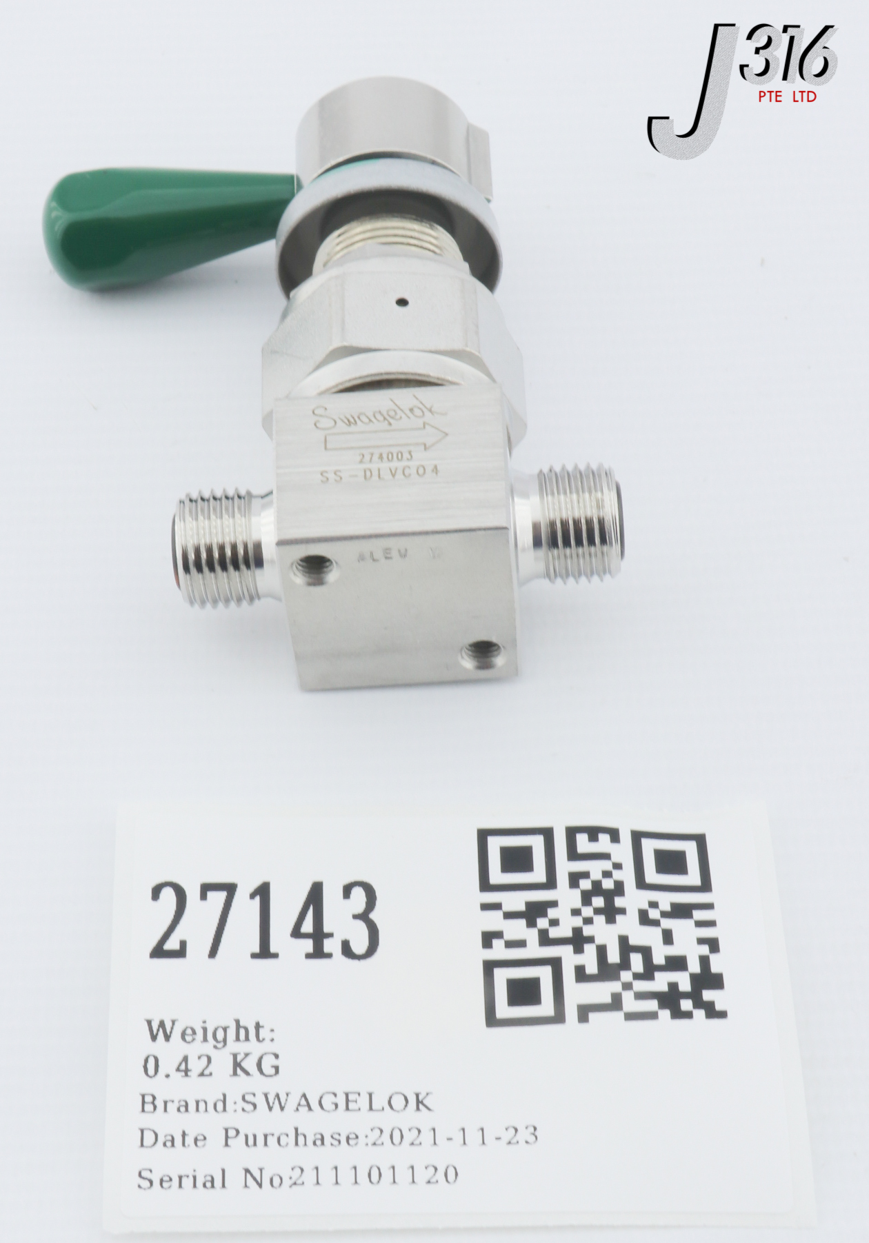 s様オーダー 27143 SWAGELOK DIAPHRAGM VALVE W/ HANDLE SS-DLVC04 | eBay